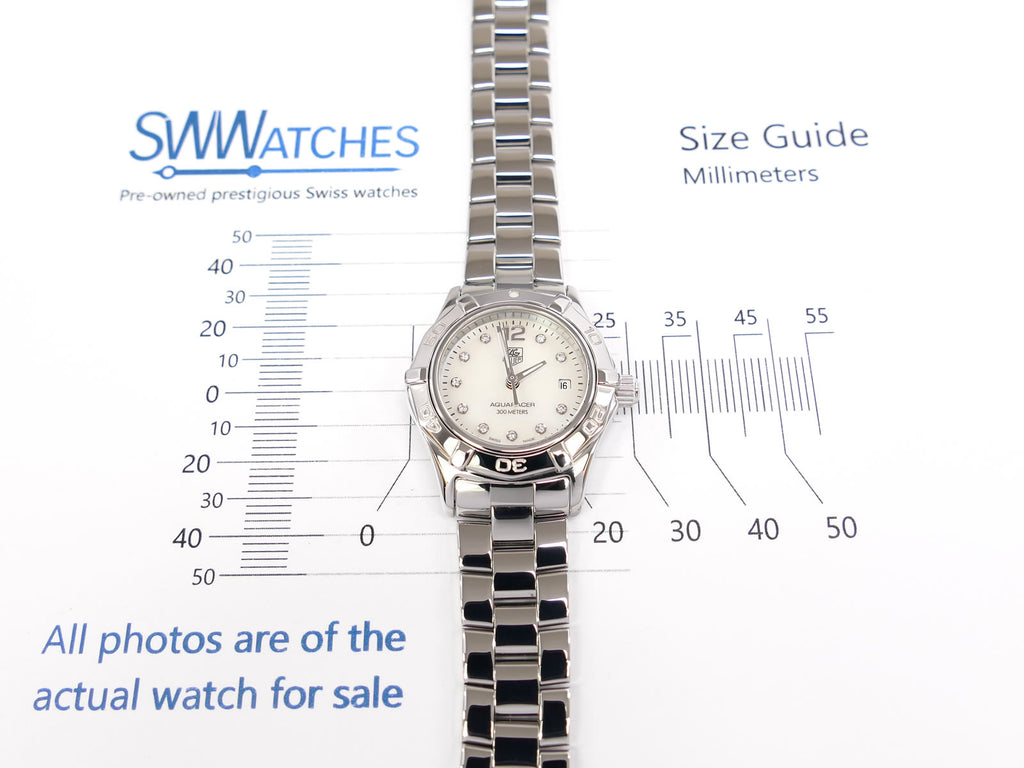 TAG Heuer Aquaracer Lady 27mm case size