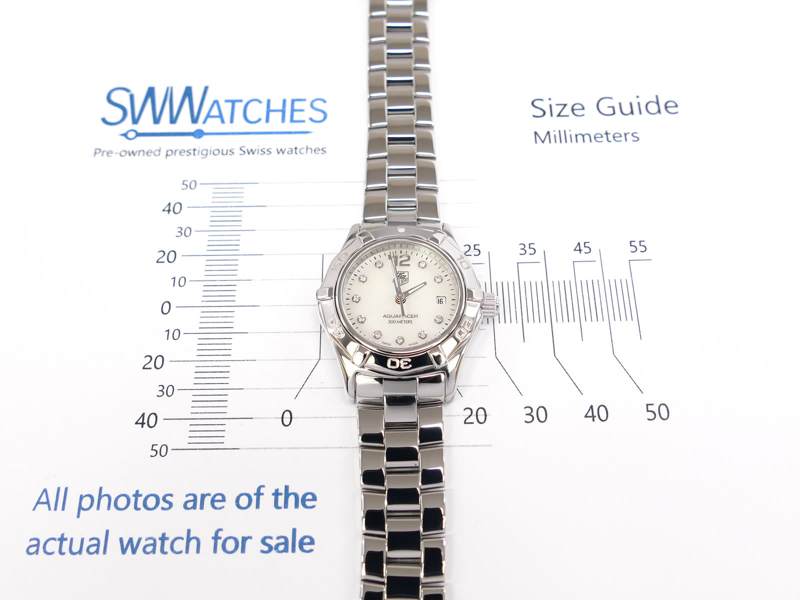 TAG Heuer Aquaracer Lady 27mm case size