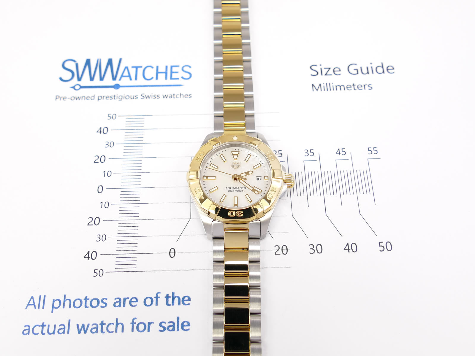 TAG Heuer Aquaracer Lady 27mm case size WBD1420