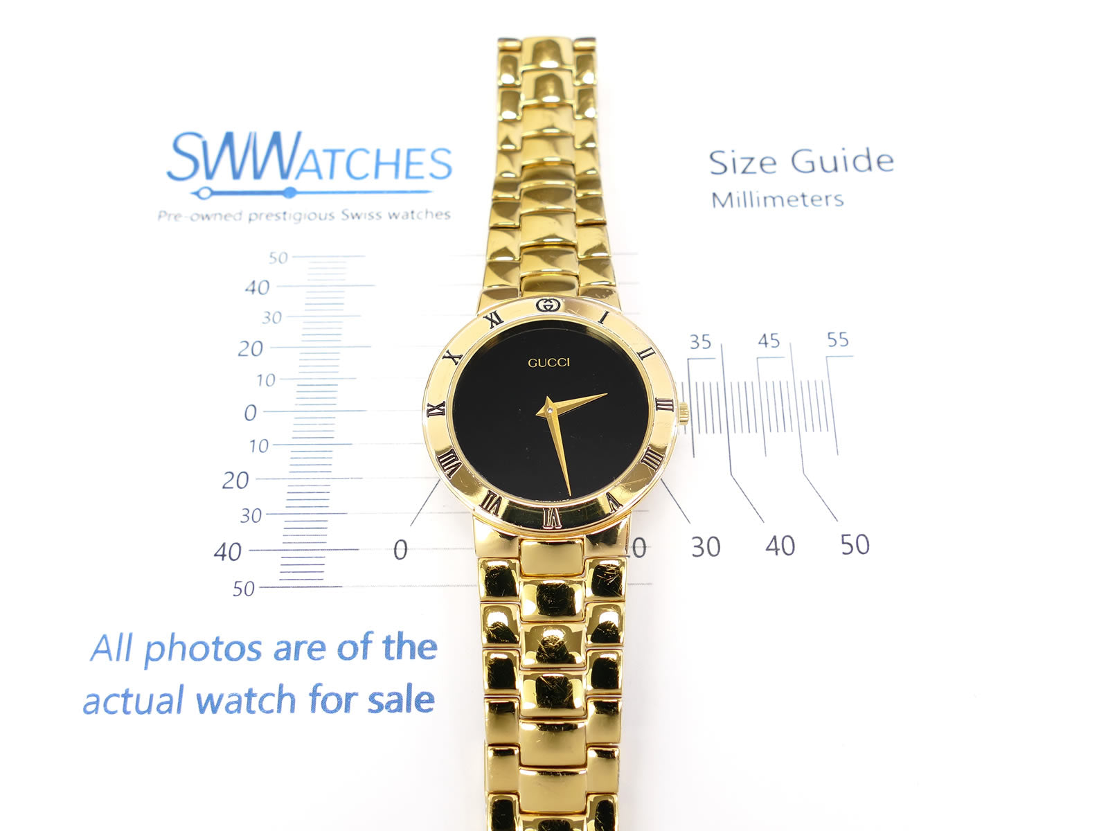 Gucci 3300M Small Men's 33mm case size
