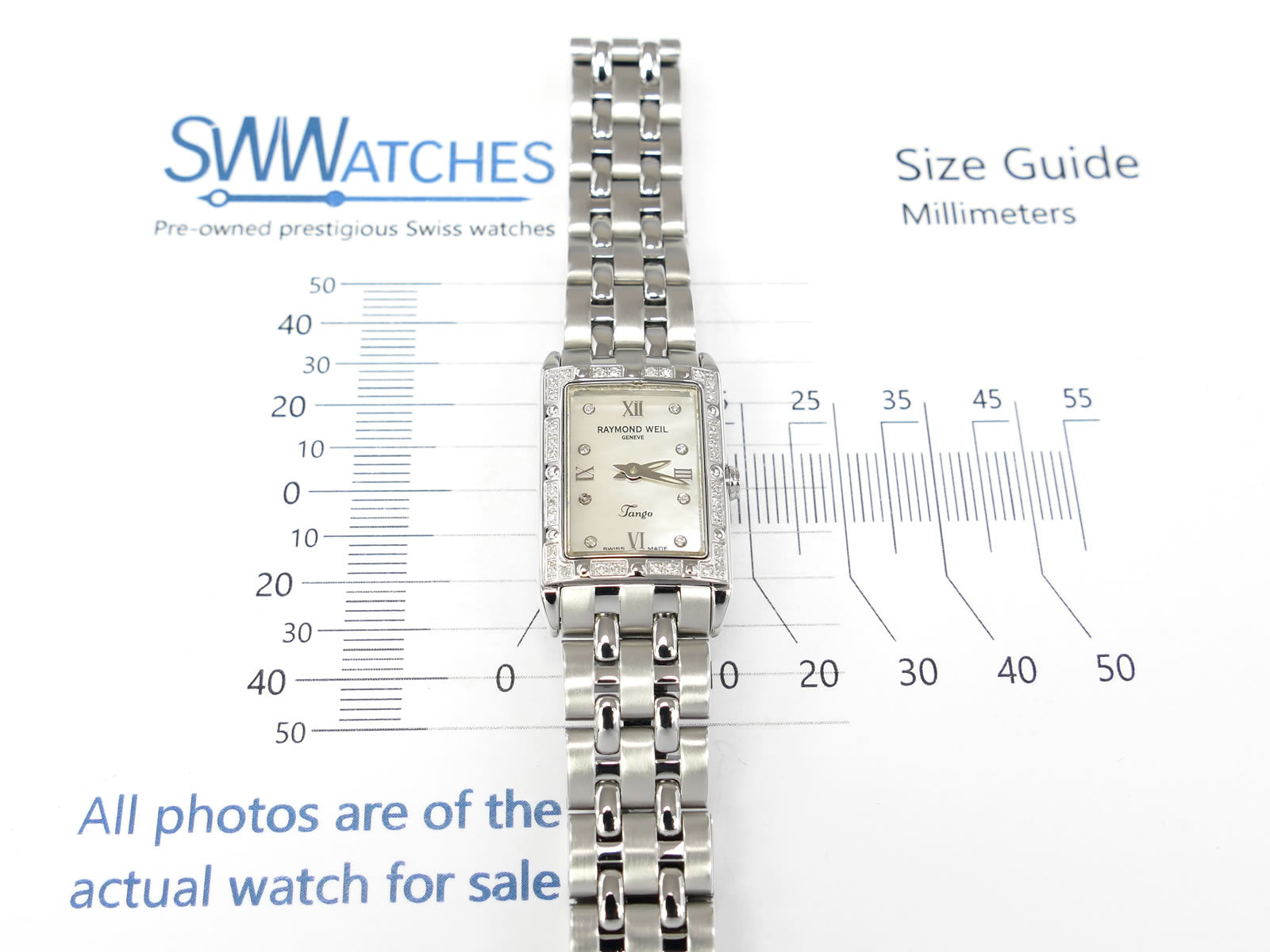 Raymond Weil Tango 5971 case size 18 x 22mm