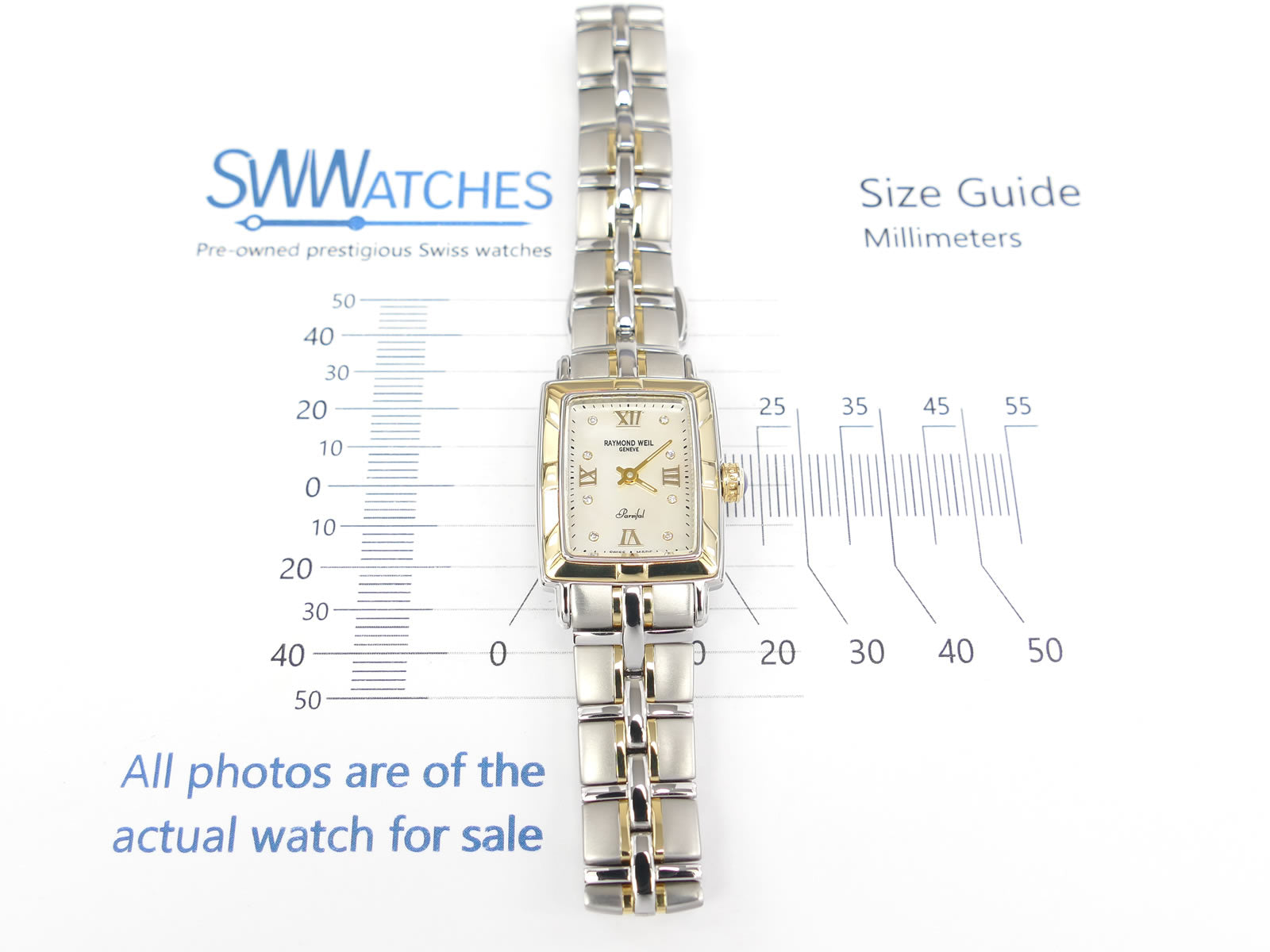 Raymond Weil Parsifal 9740 case size 21 x 32mm