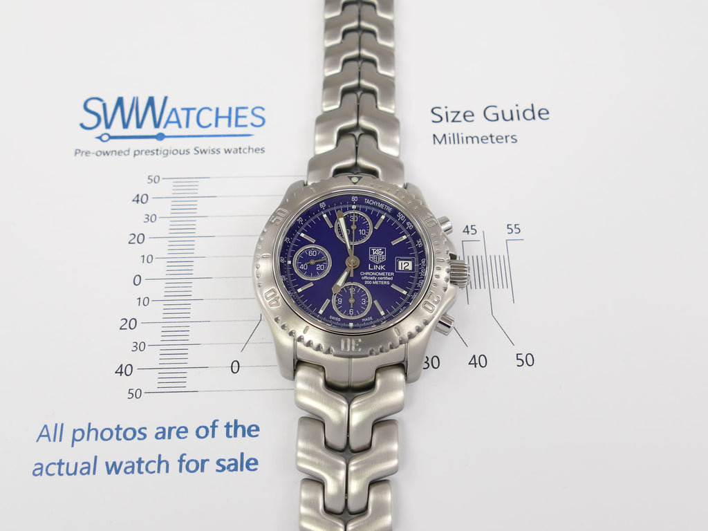 TAG Heuer Link Chronograph CT5110.BA0550 case size 41mm
