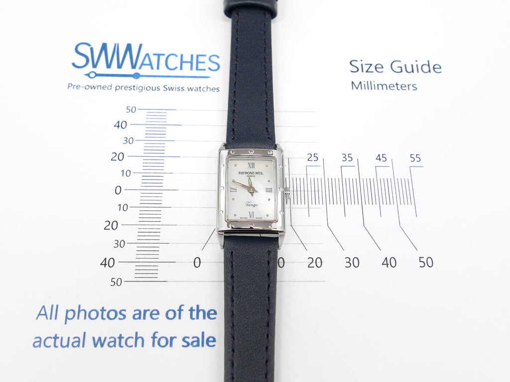 Raymond Weil Tango 5971 case size 18 x 22mm