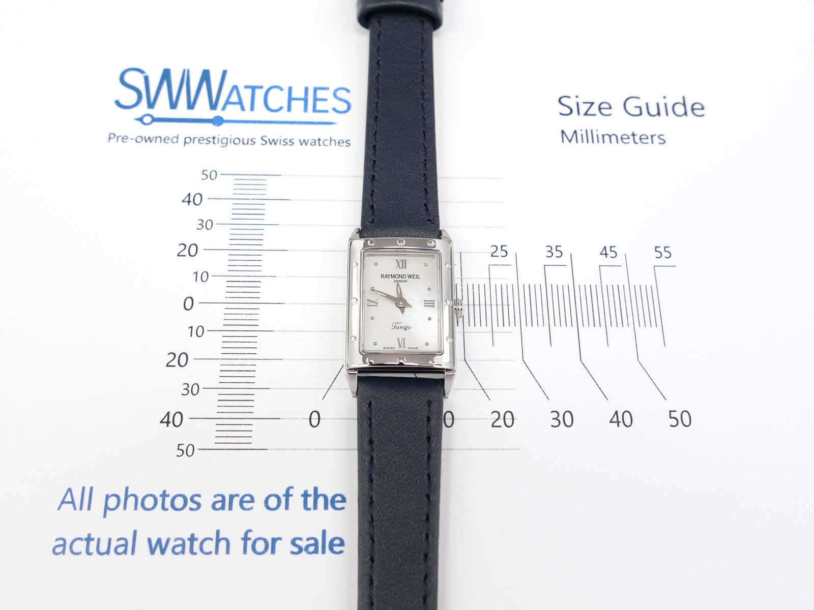 Raymond Weil Tango 5971 case size 18 x 22mm