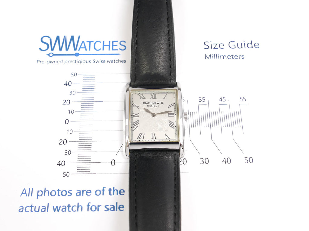 Raymond Weil Don Giovanni 9973/1 case size 28 x 38mm