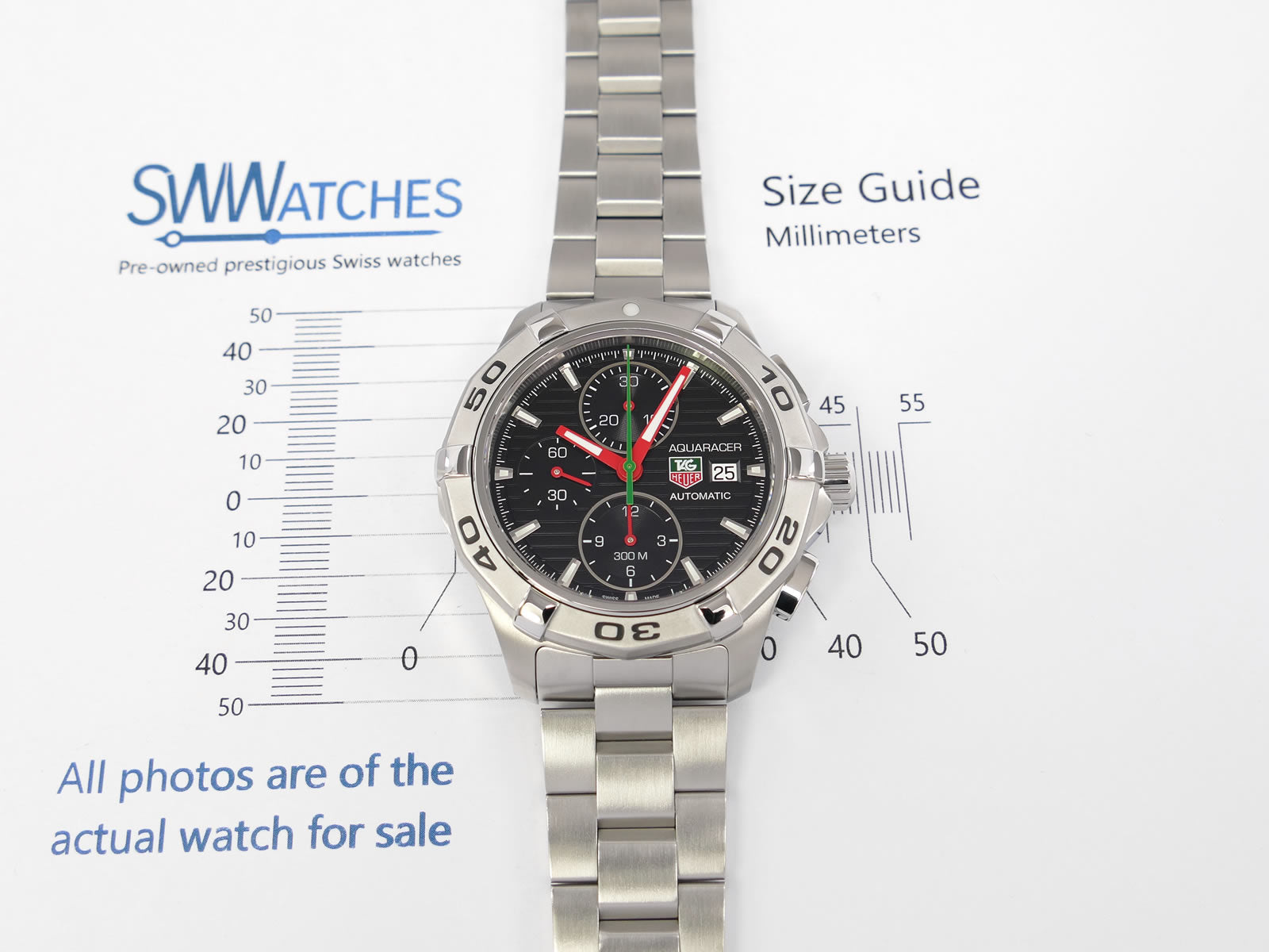 TAG Heuer Aquaracer CAP2113 case size 42mm