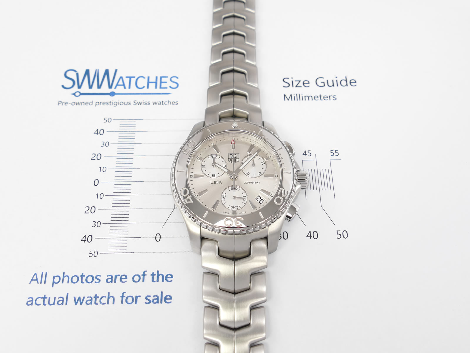 TAG Heuer Link Chronograph CJ1111 case size 42mm