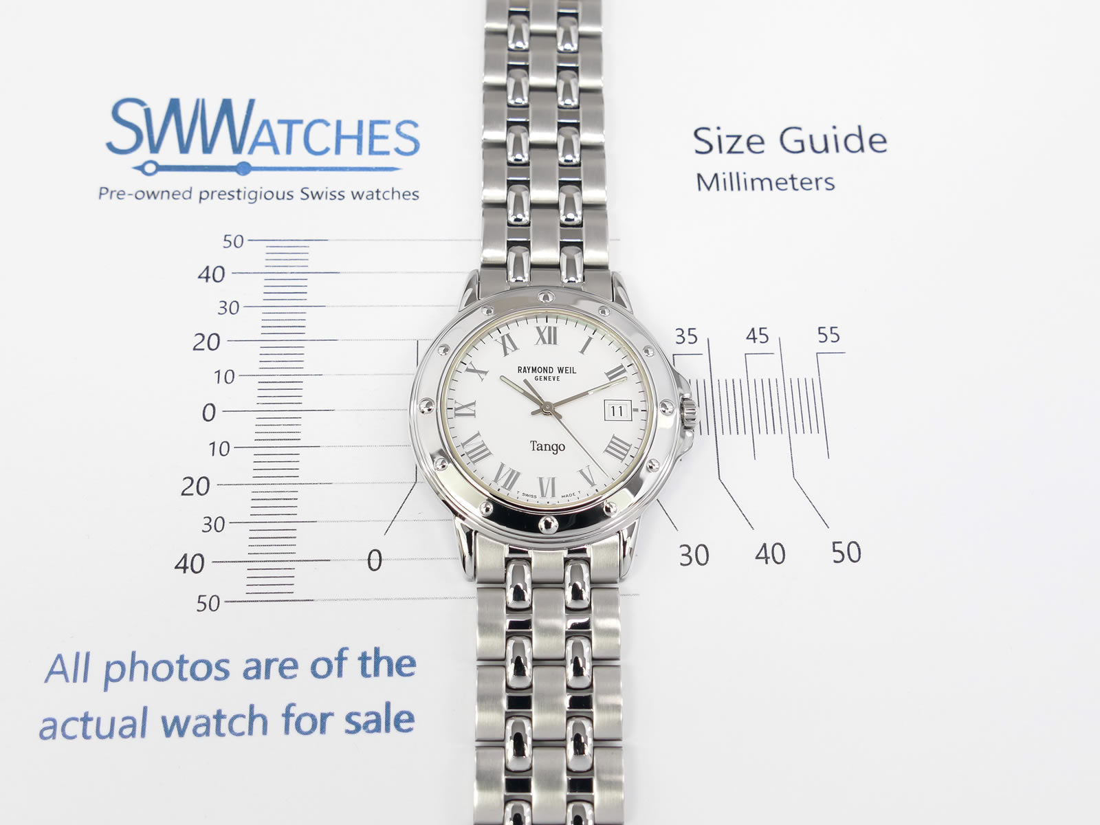 Raymond Weil Tango 5560 case size 35mm