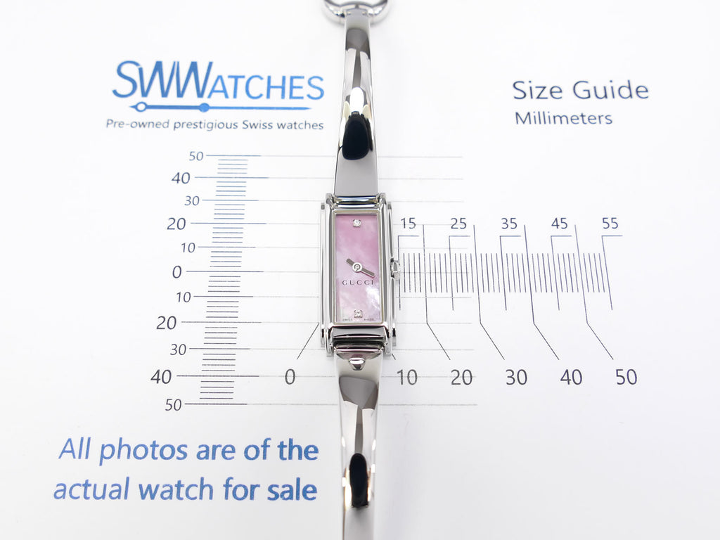Gucci G-Line 109 case size 14 x 32mm