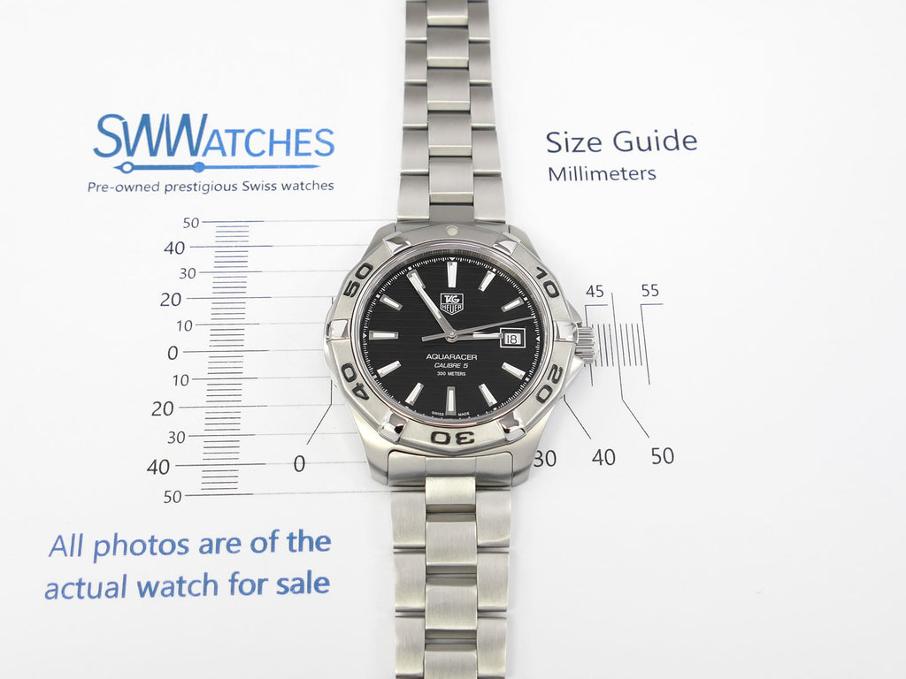 TAG Heuer Aquaracer Calibre 5 case size 42mm WAP2010