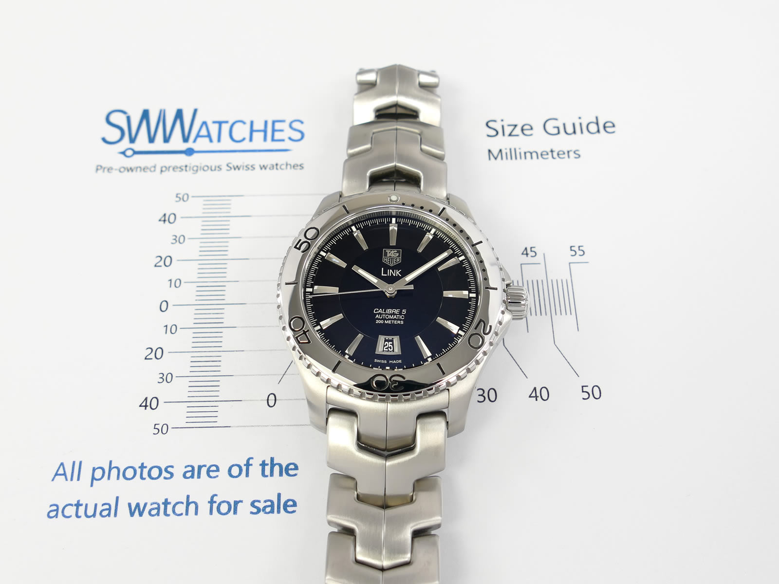 TAG Heuer Link WJ201A case size 42mm