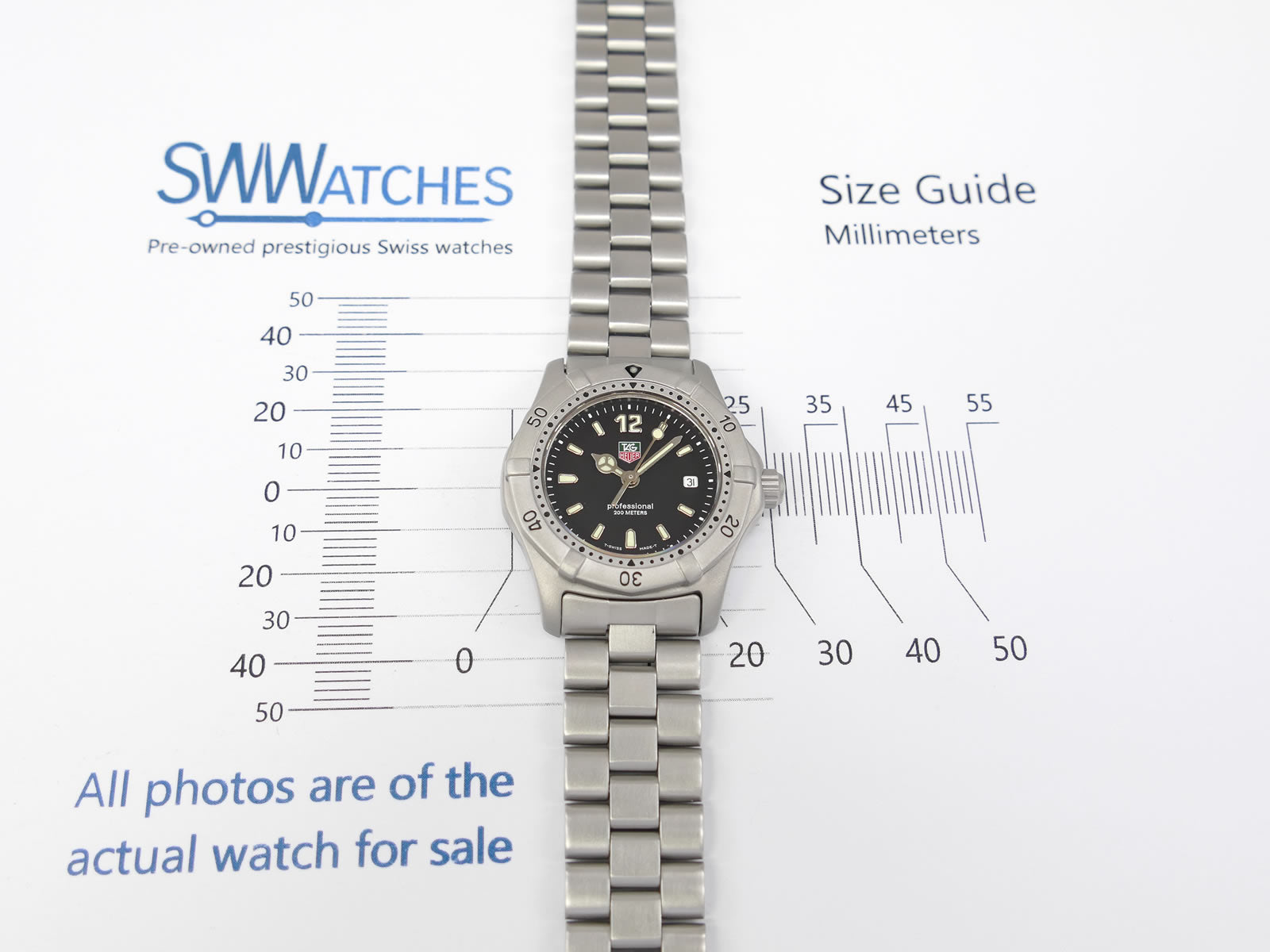 TAG Heuer 2000 WK1310 Ladies 28mm case size