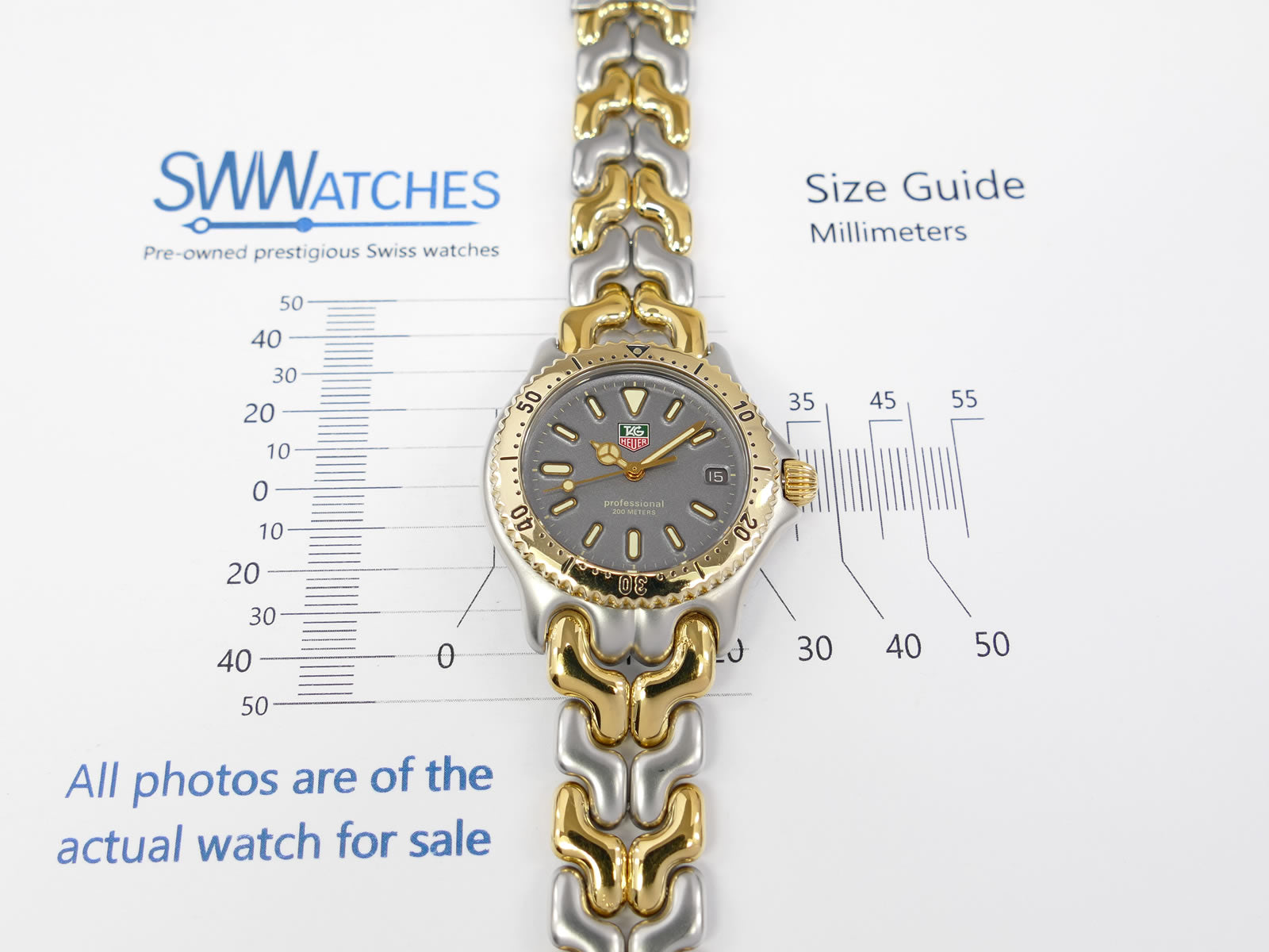 TAG Heuer SEL Grey Mid Size 34mm Steel & 18k Gold S95.213 – SWWatches