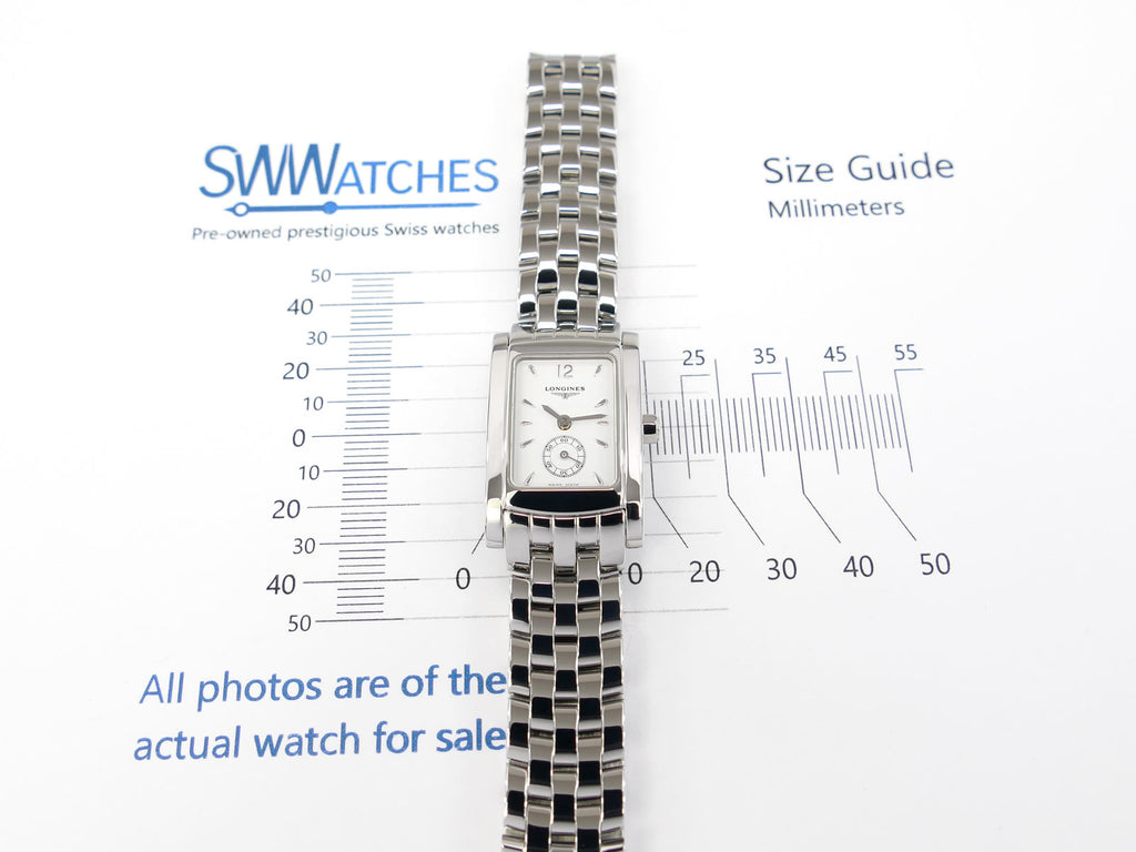 Longines DolceVita White L5.155.4 case size 20 x 30mm