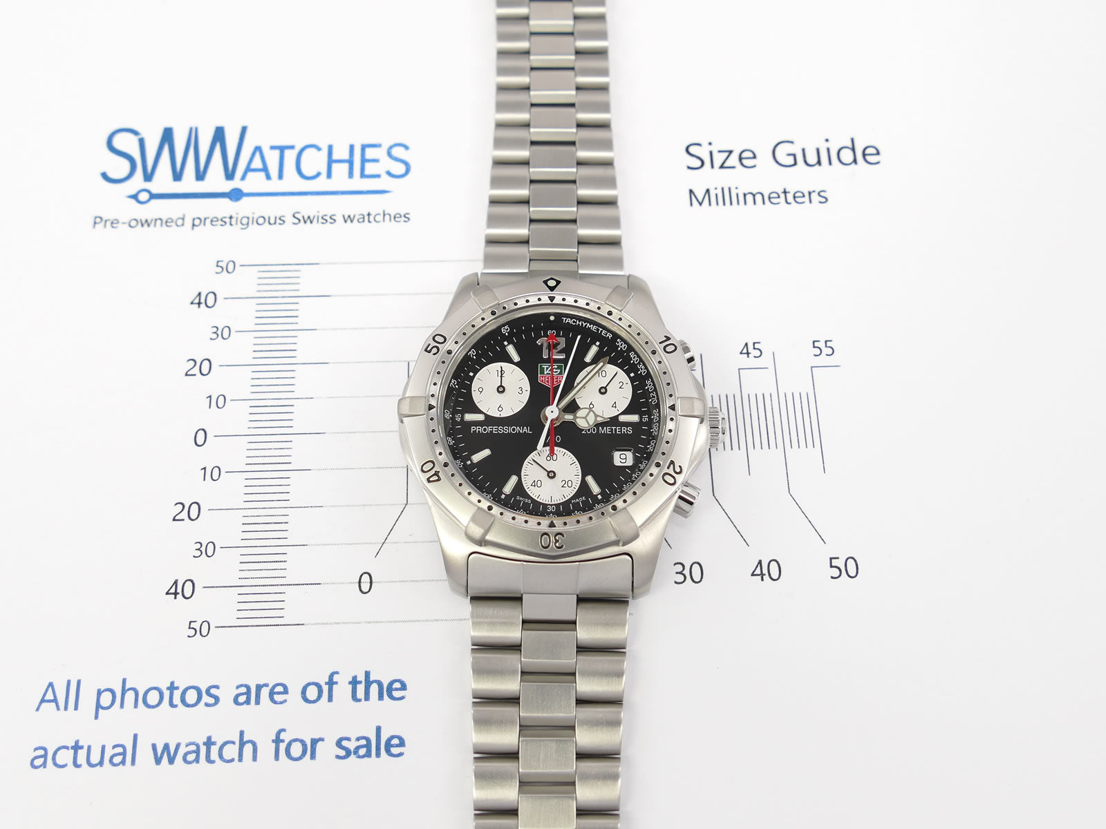 TAG Heuer 2000 CK1110-0 case size 38mm