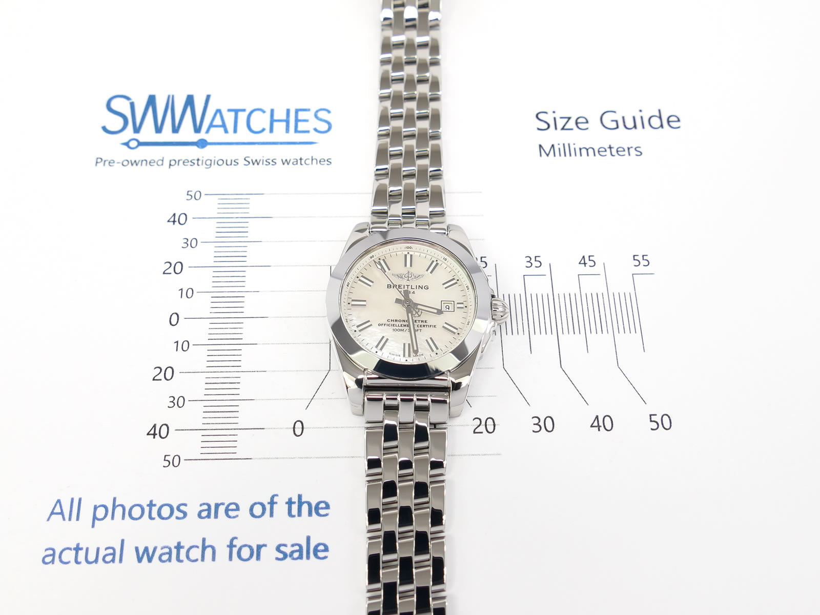 Breitling Galactic 29 Sleek W72348 case size 29mm