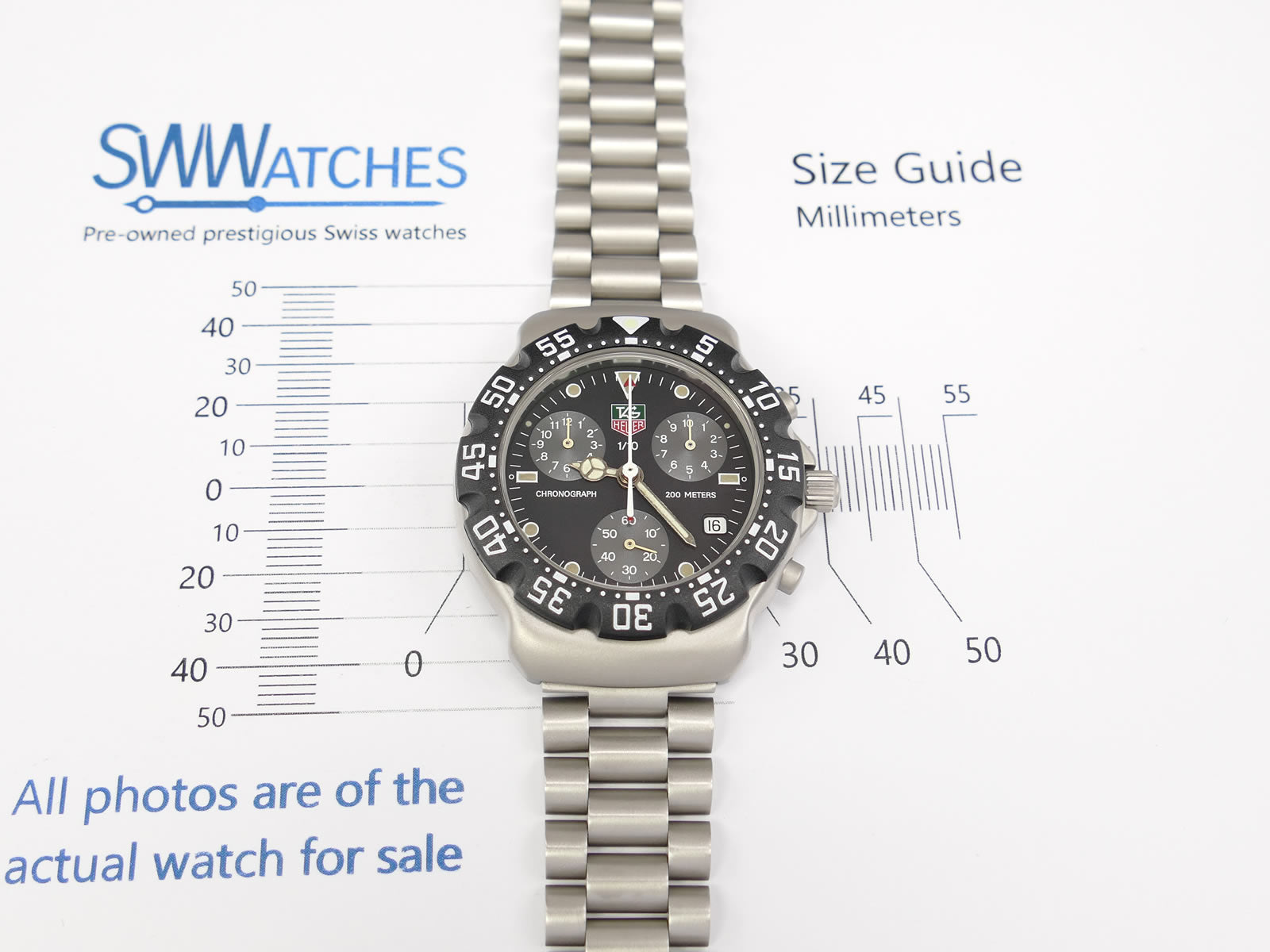 TAG Heuer Formula 1 Chronograph 571.513T case size 38mm