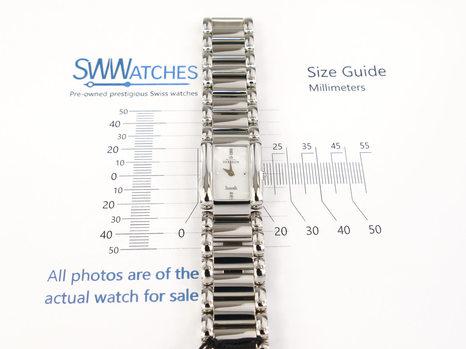 Michel Herbelin Strella 17480/B89 case size 19 x 22mm