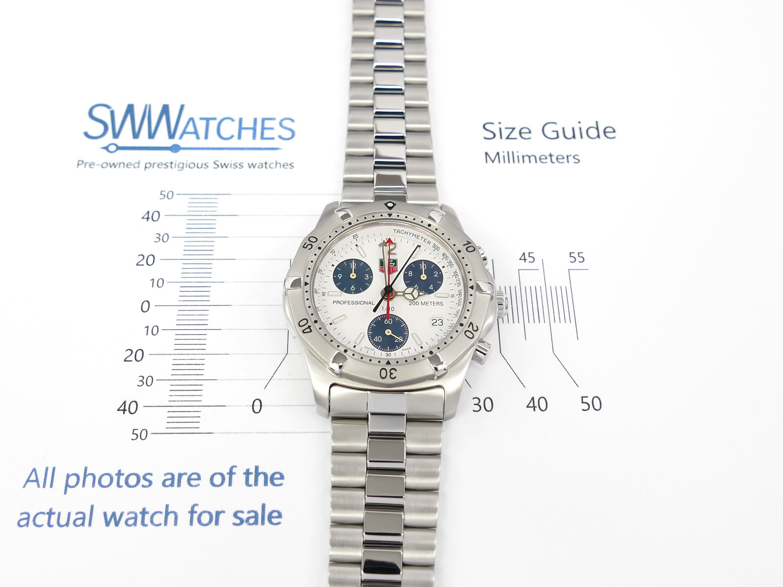 TAG Heuer 2000 CK1111-0 case size 38mm