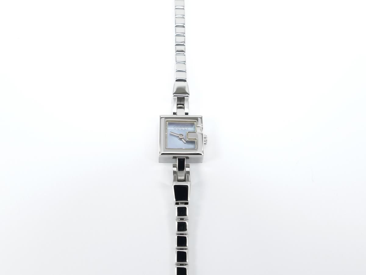 Gucci 102 Mini G Blue Mother of Pearl Dial YA102538 Bracelet