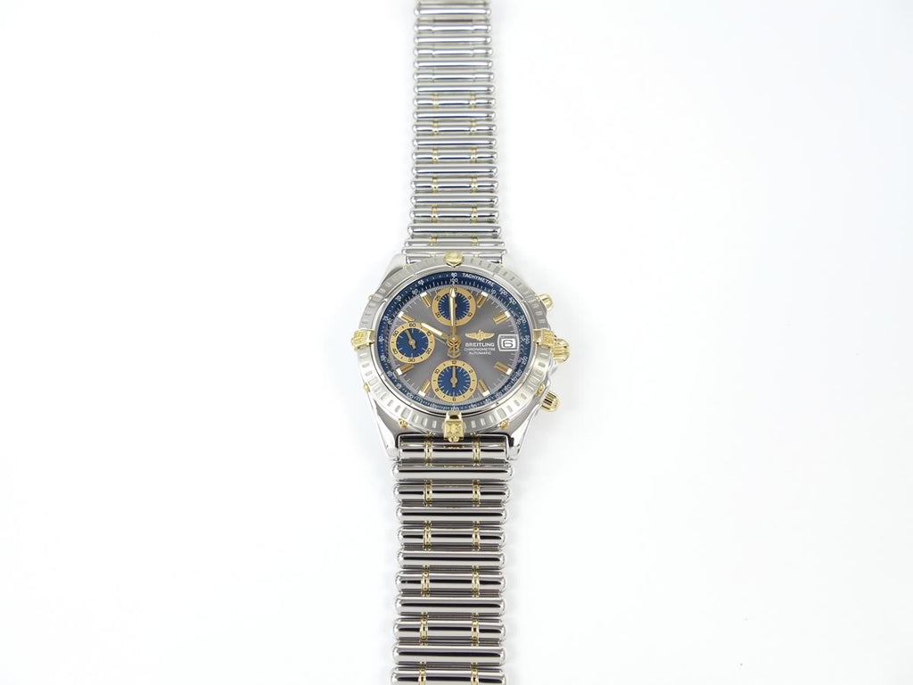 Breitling Chronomat B13352 18k Gold Rider tabs with date