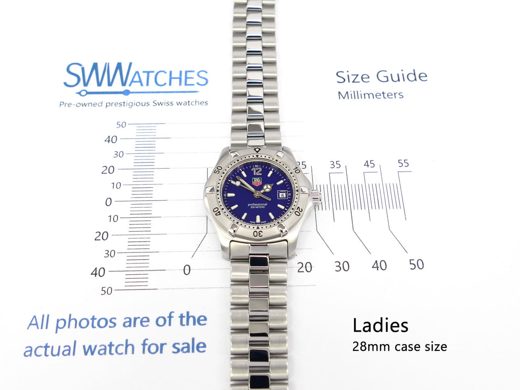 TAG Heuer 2000 Classic WK1313-0 Ladies 28mm case size
