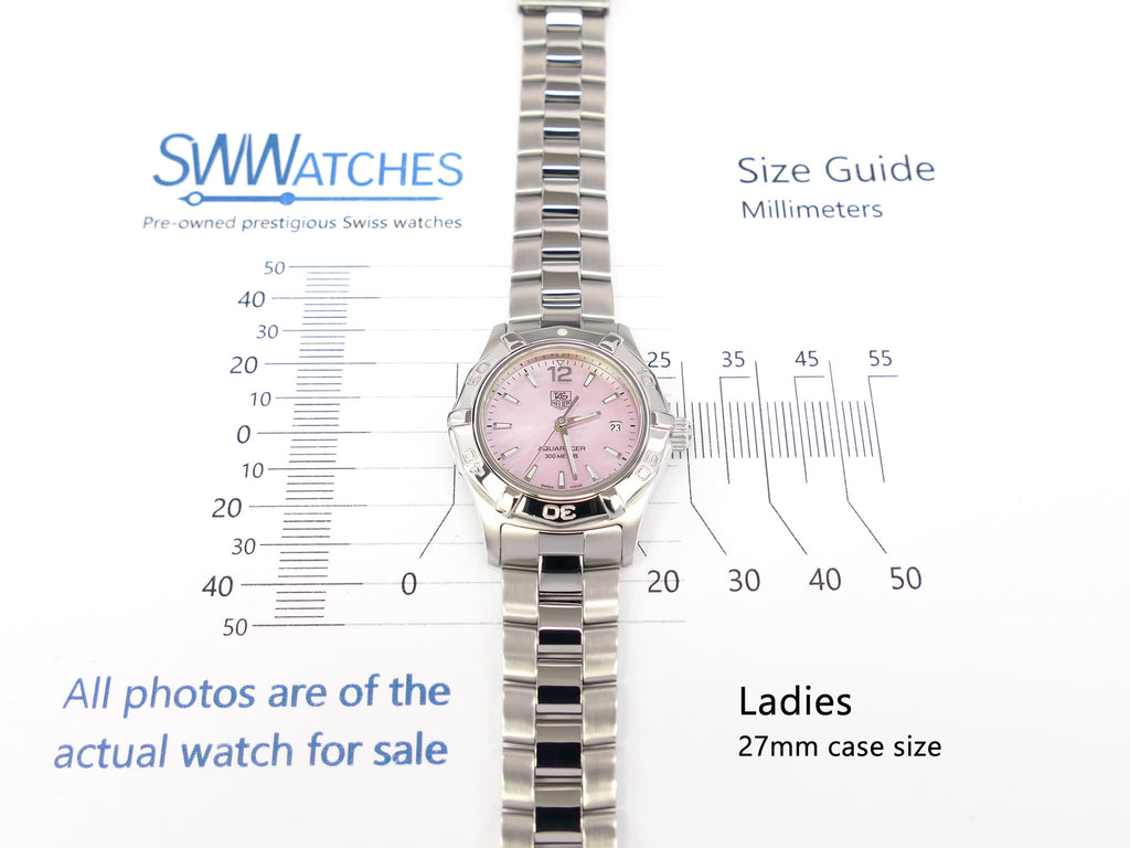 TAG Heuer Aquaracer WAF1418 Ladies 27mm case size