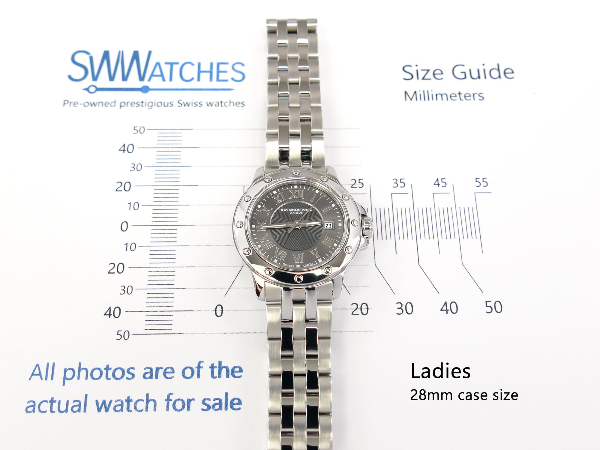 Raymond Weil Tango 5399 Ladies 28mm case size
