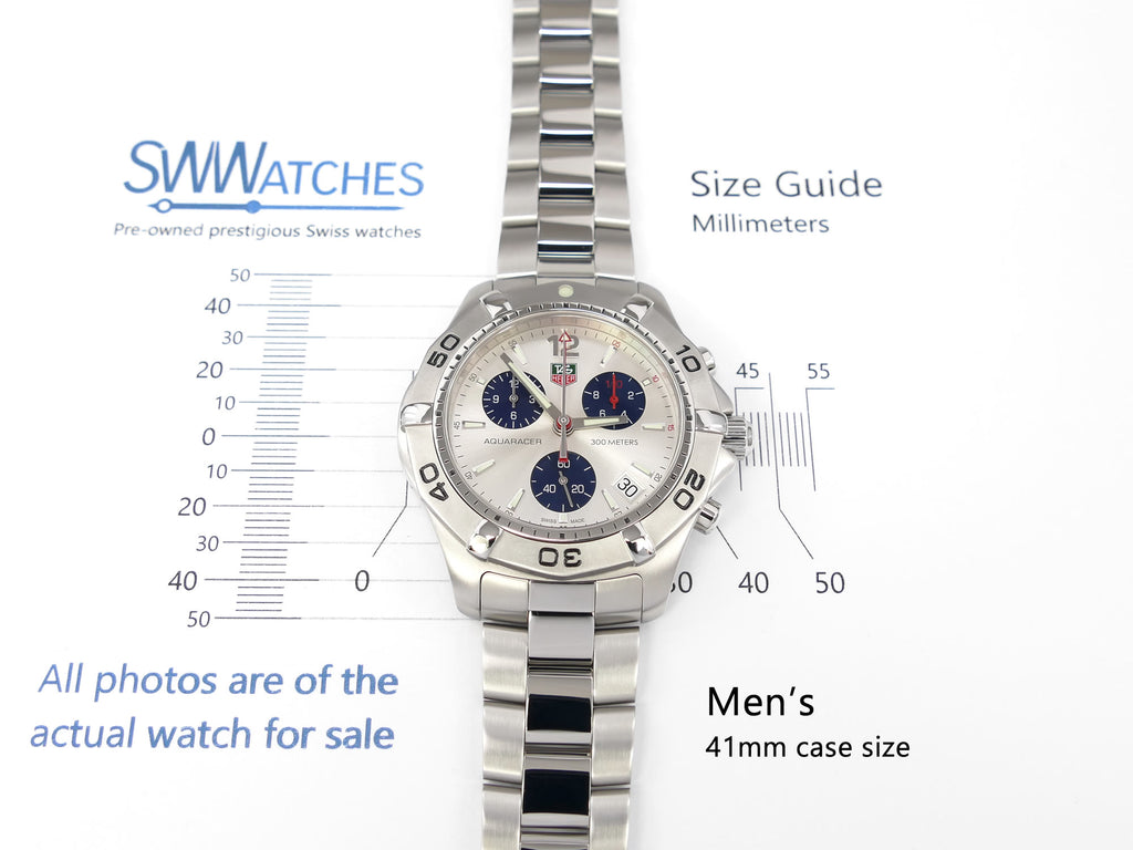 TAG Heuer Aquaracer Chronograph CAF1111 men's 41mm case size