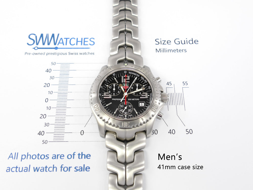 TAG Heuer Link CT1111 men's 41mm case size