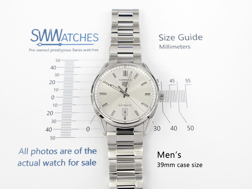 TAG Heuer Carrera WBN2111 men's 39mm case size