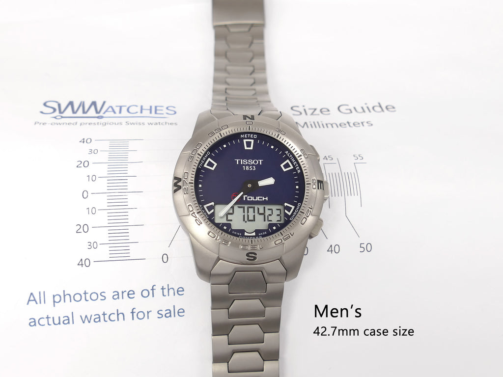 Tissot T-Touch II men's case size 42.7mm