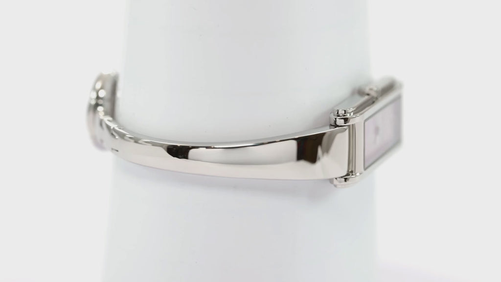 Gucci G-Line 109 Pink Mother of Pearl 2 Diamonds Ladies YA109520
