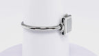 Gucci 1900L Black Dial Ladies 19mm Square Watch on 16.5cm Bangle