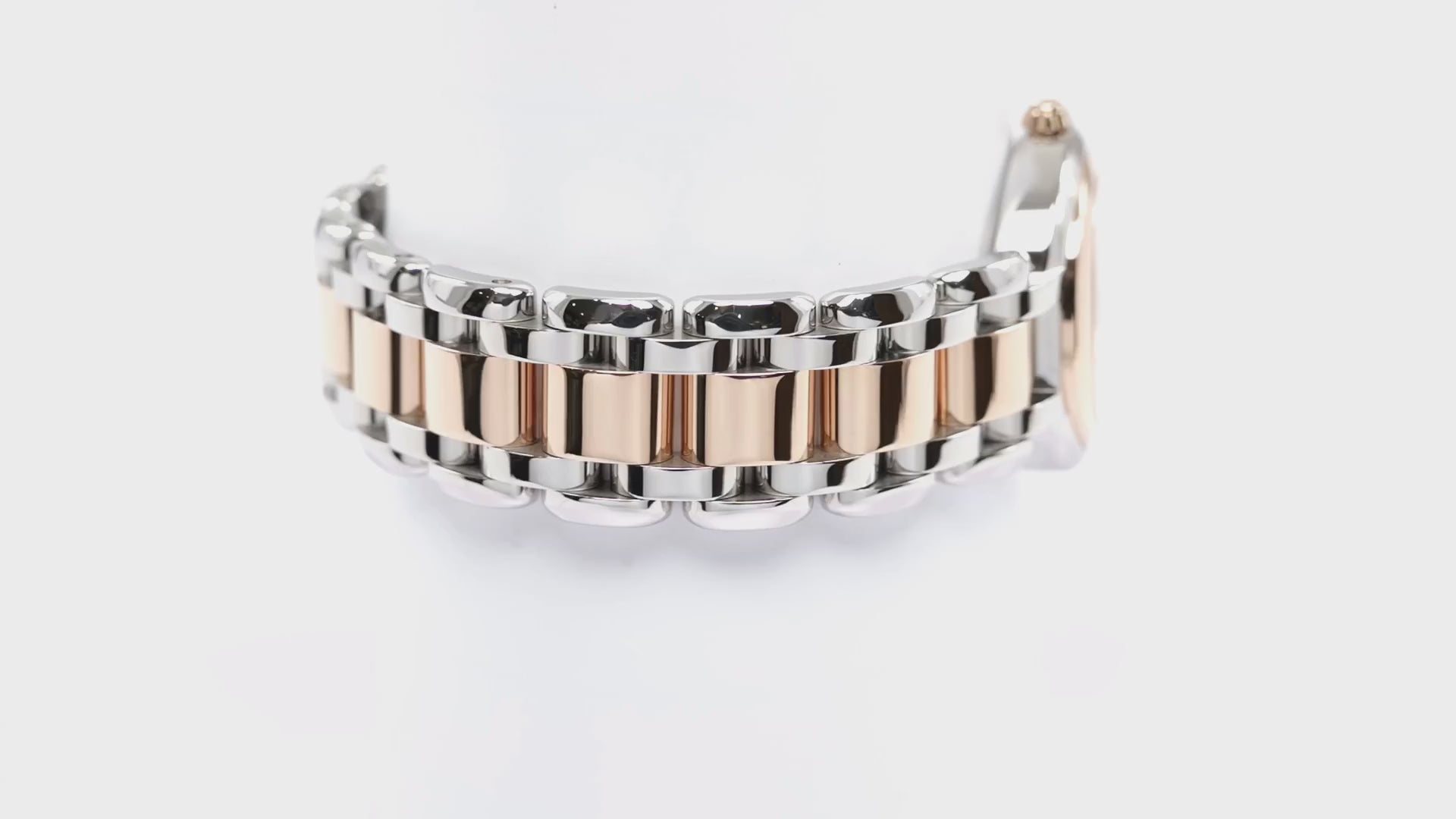 Longines PrimaLuna L8.110.5 Silver Roman Numeral & 18k Rose Gold