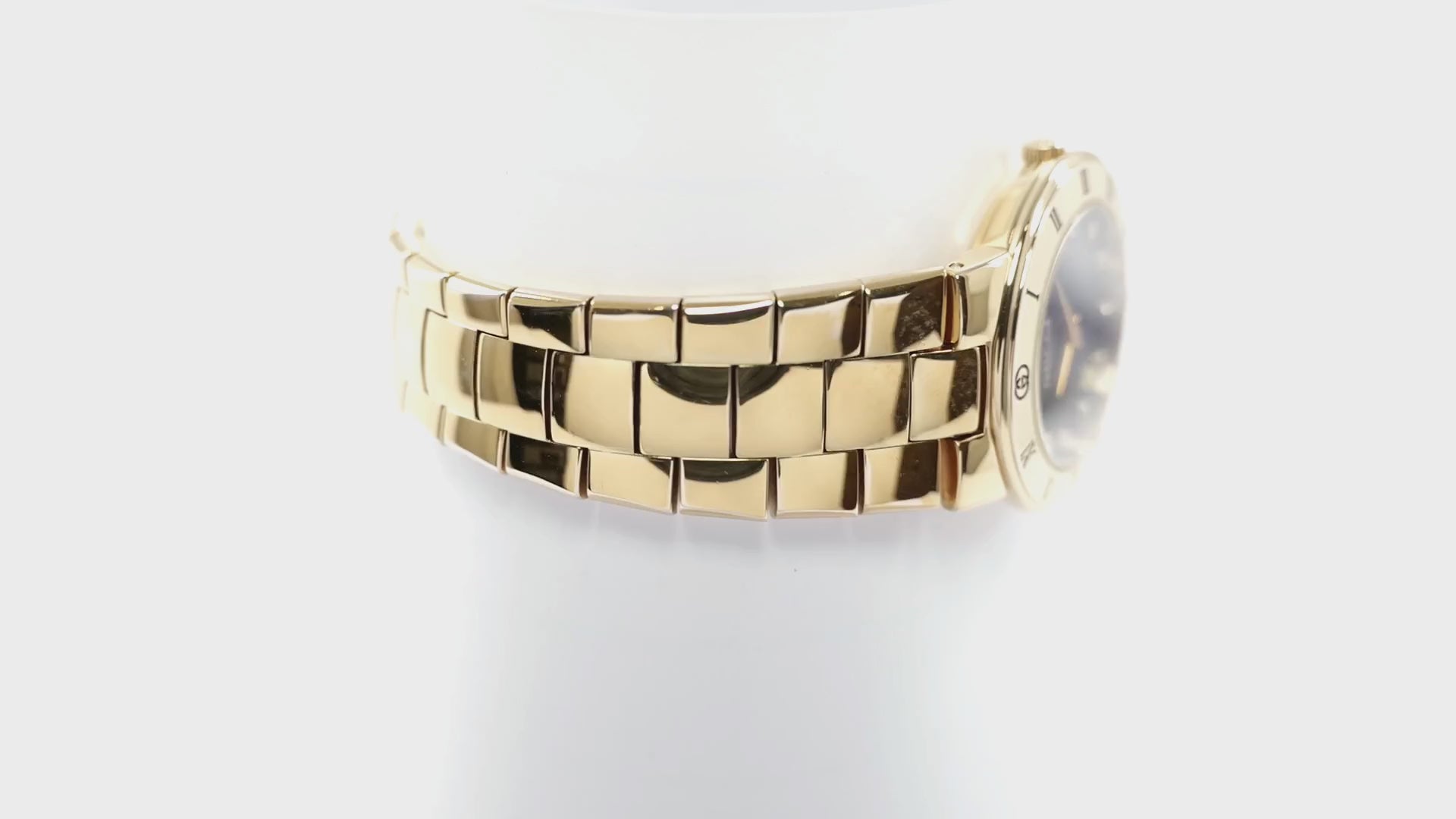 Gucci 3300L Black Dial 18k Gold Plated Ladies 25mm with Diamonds
