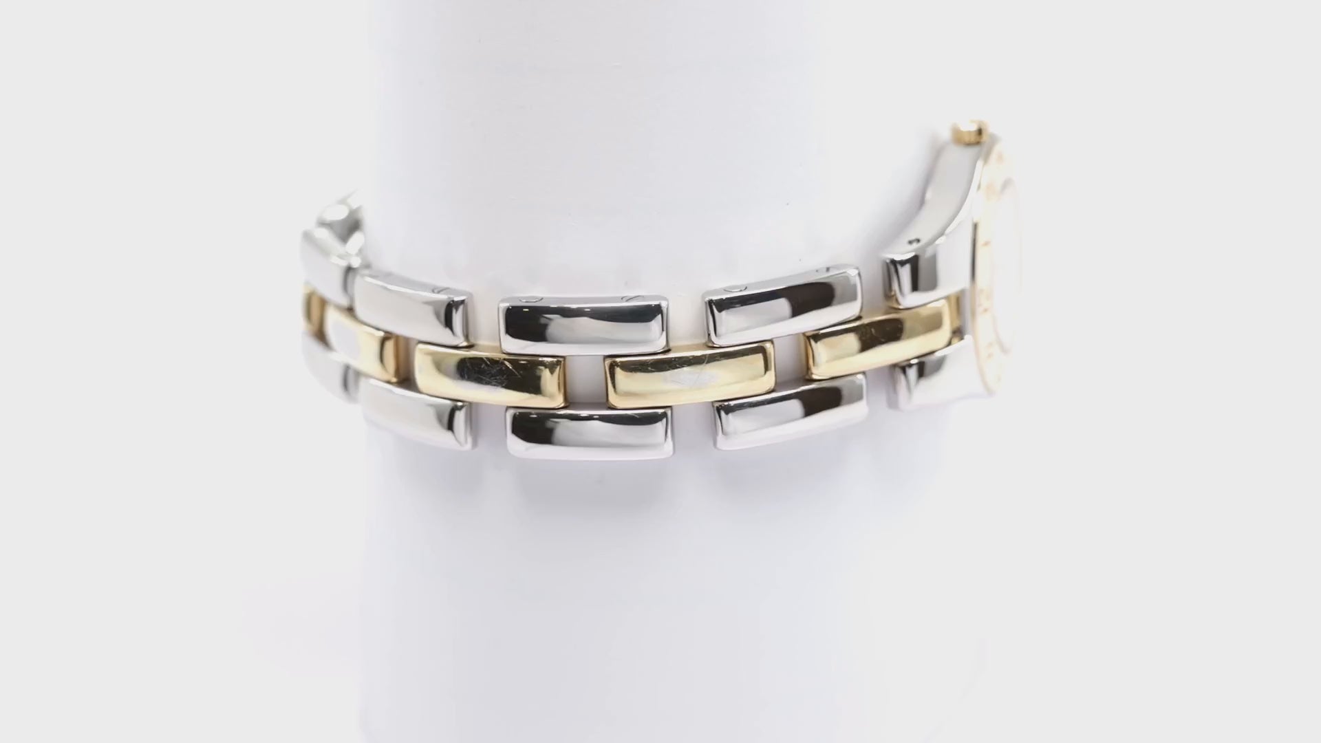 Baume & Mercier Linea White Dial 18k Gold Plated MV045203 Ladies 22mm