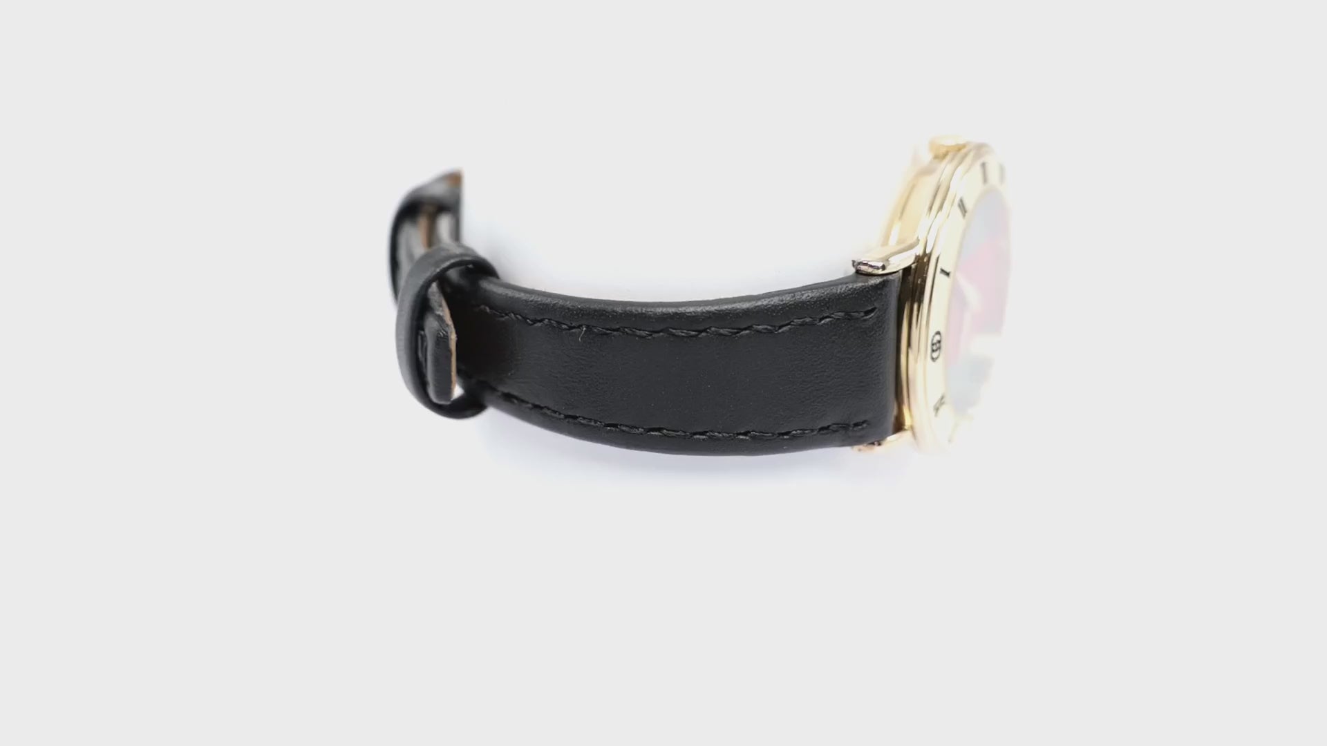 Gucci 3000L Red and Green Dial 25mm Ladies 18k Gold Plated