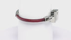 Gucci Mini G 102 White Mother of Pearl Ladies 14mm Red Leather