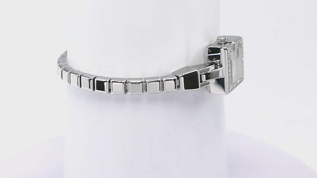 Gucci Mini G 102 White 32 Diamonds Mother of Pearl Ladies 14mm