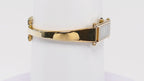 Gucci 1500L Black Dial 18k Gold Plated Bangle Ladies 12mm