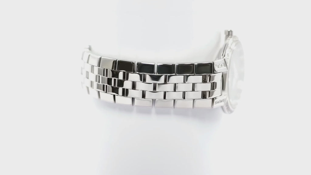 Movado Faceto 0605586 Black Dial with 58 Diamonds Ladies 25mm