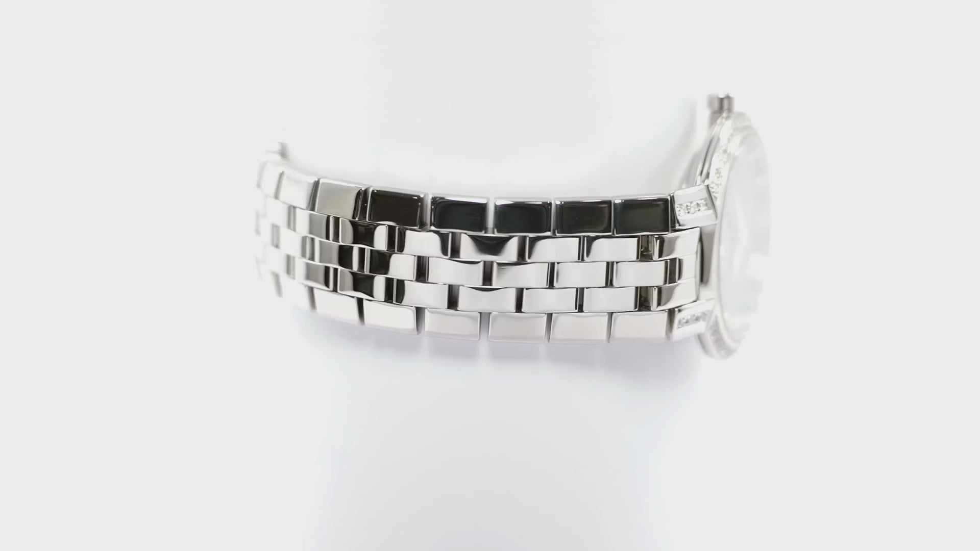 Movado Faceto 0605586 Black Dial with 58 Diamonds Ladies 25mm