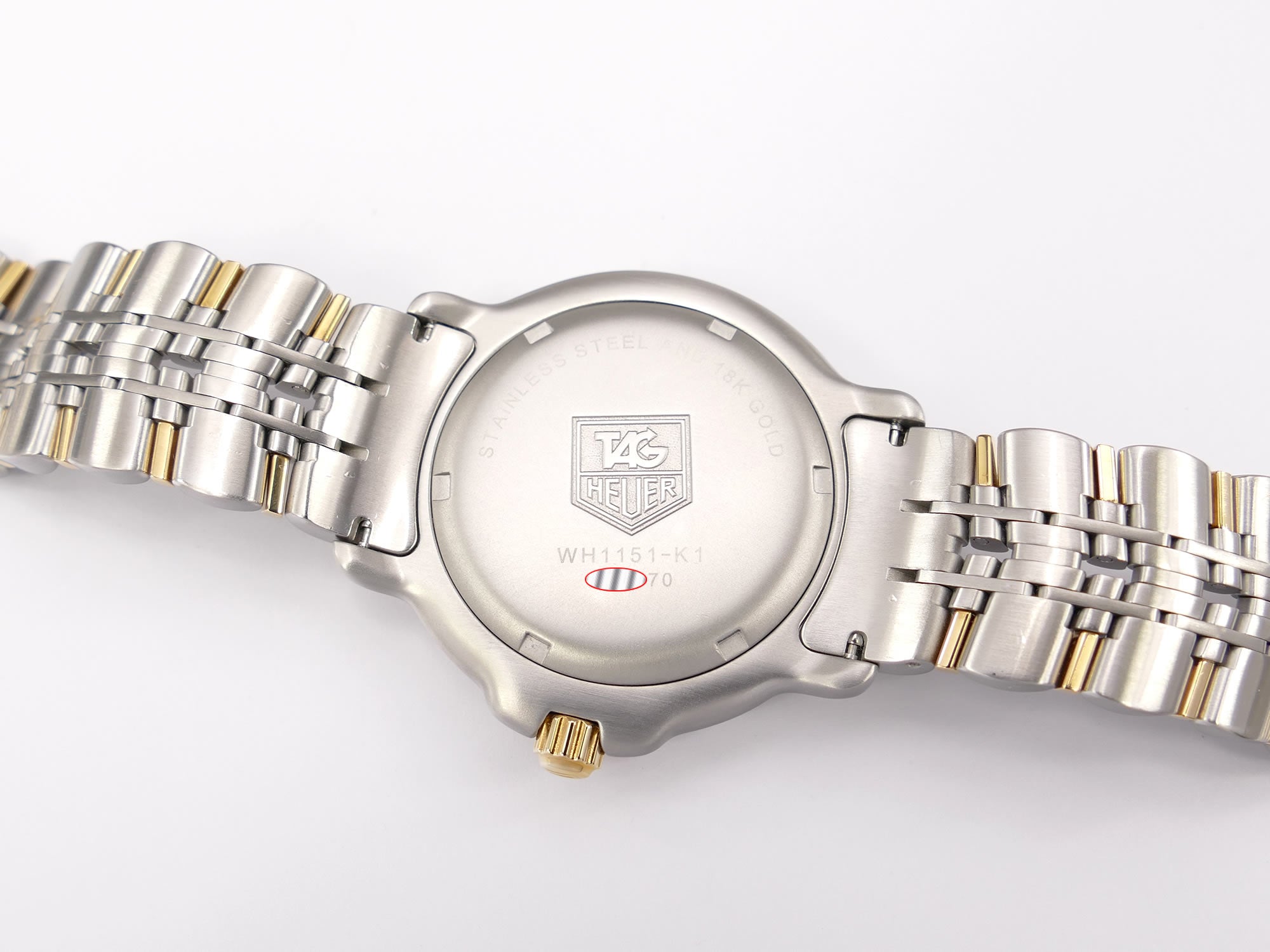 TAG Heuer 6000 WH1151-K1 Stainless Steel screw down case back