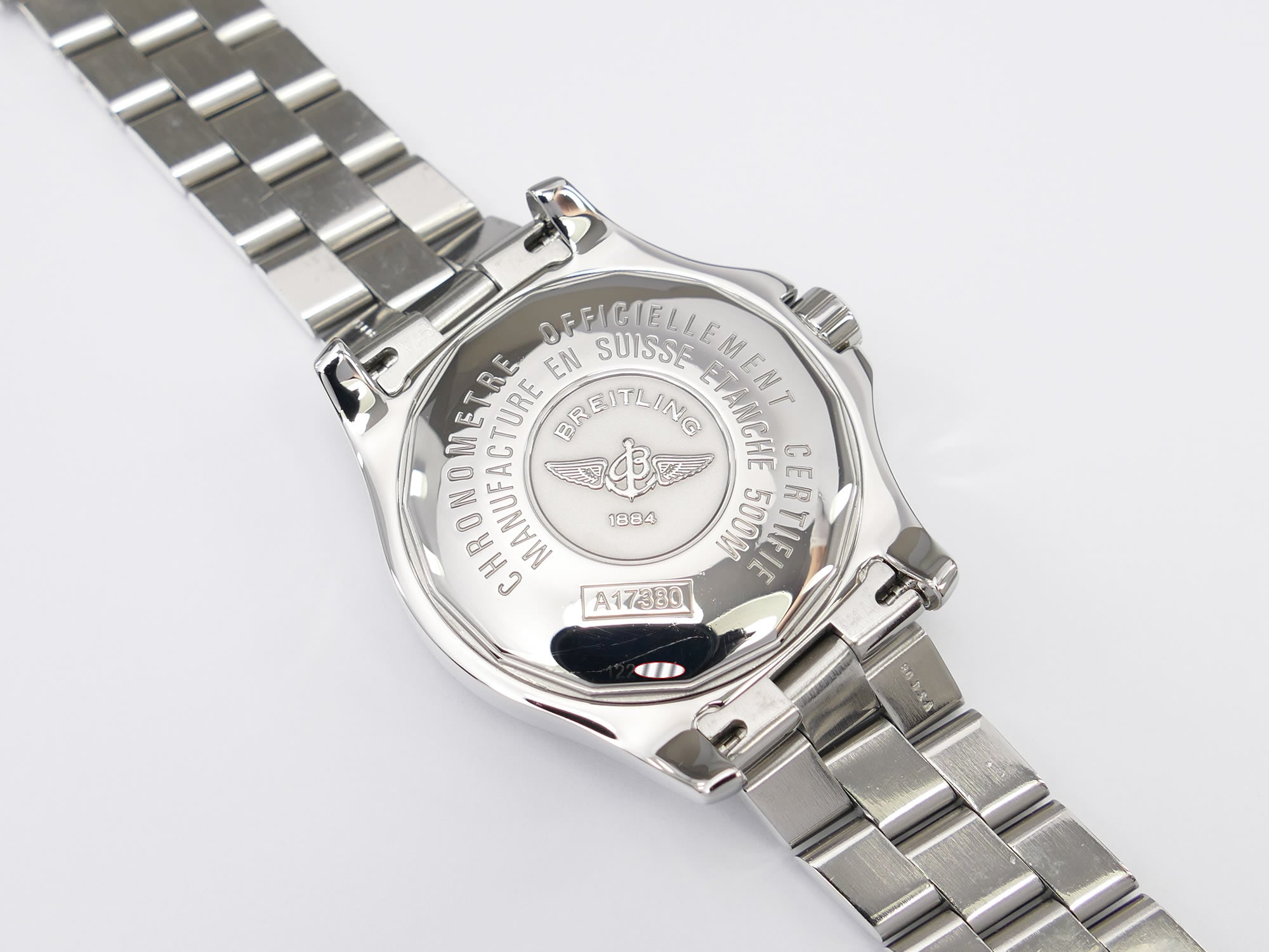 Breitling Colt A17380 stainless steel screw down case back