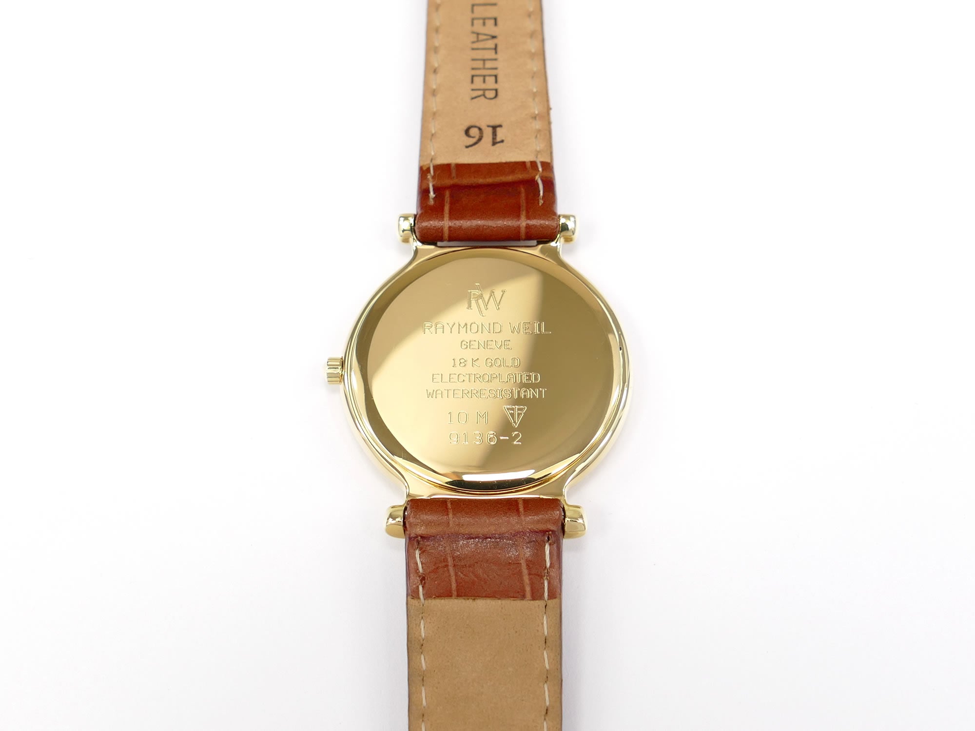 Raymond Weil Traditional 9136-2 18k Gold Plated case back