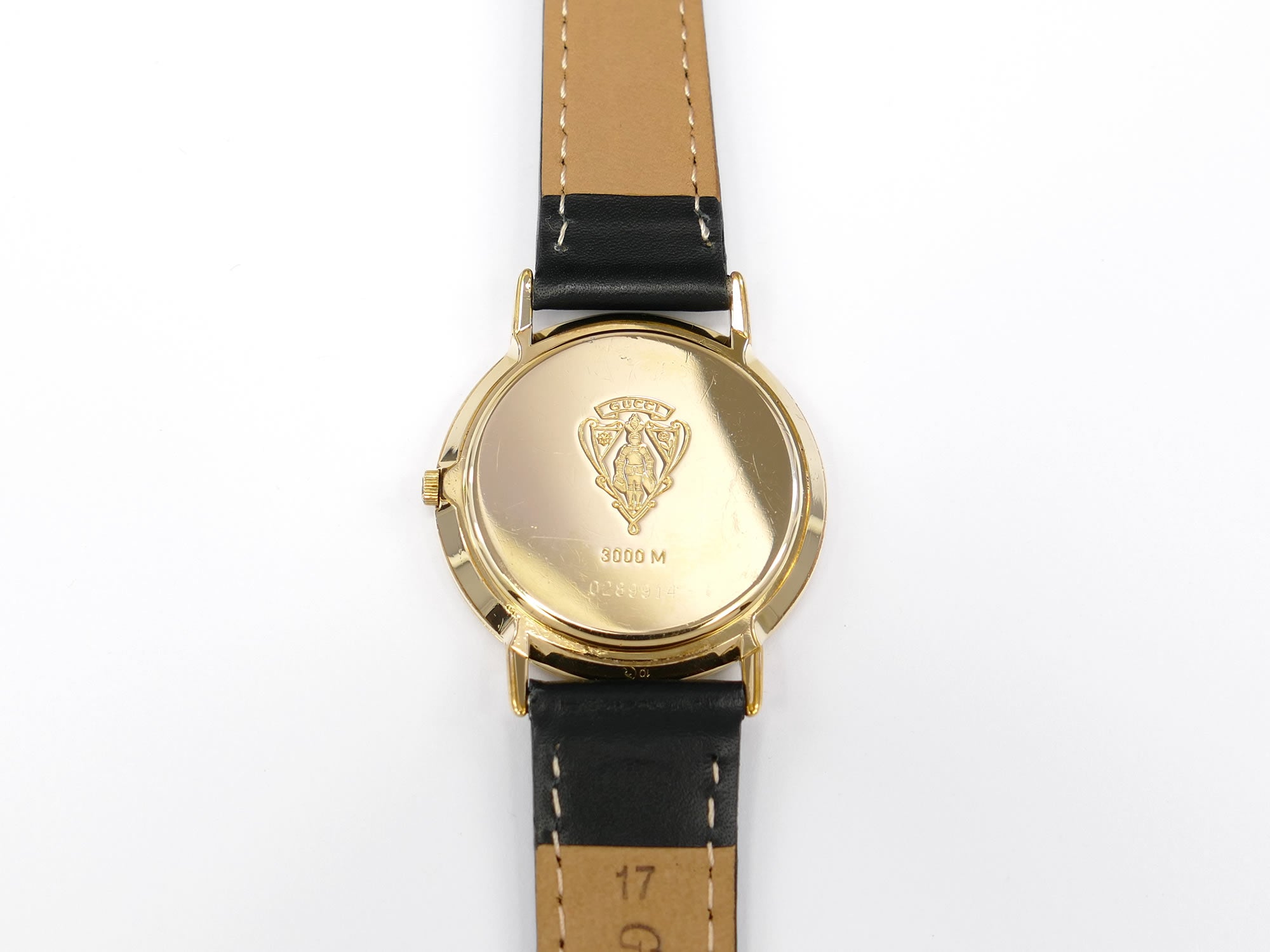Gucci 3000M 18k Gold Plated case back