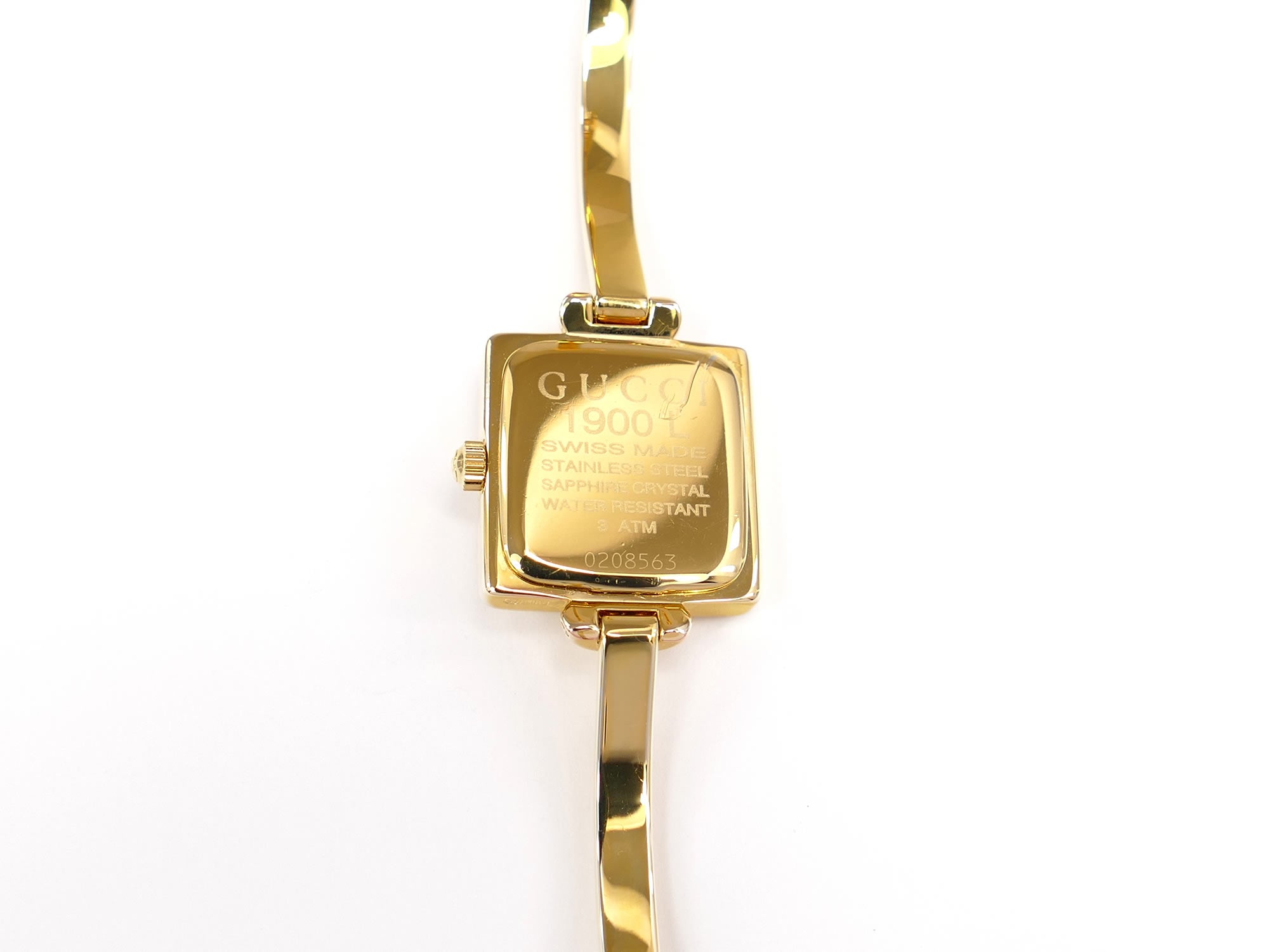 Gucci 1900L 18k Gold Plated case back