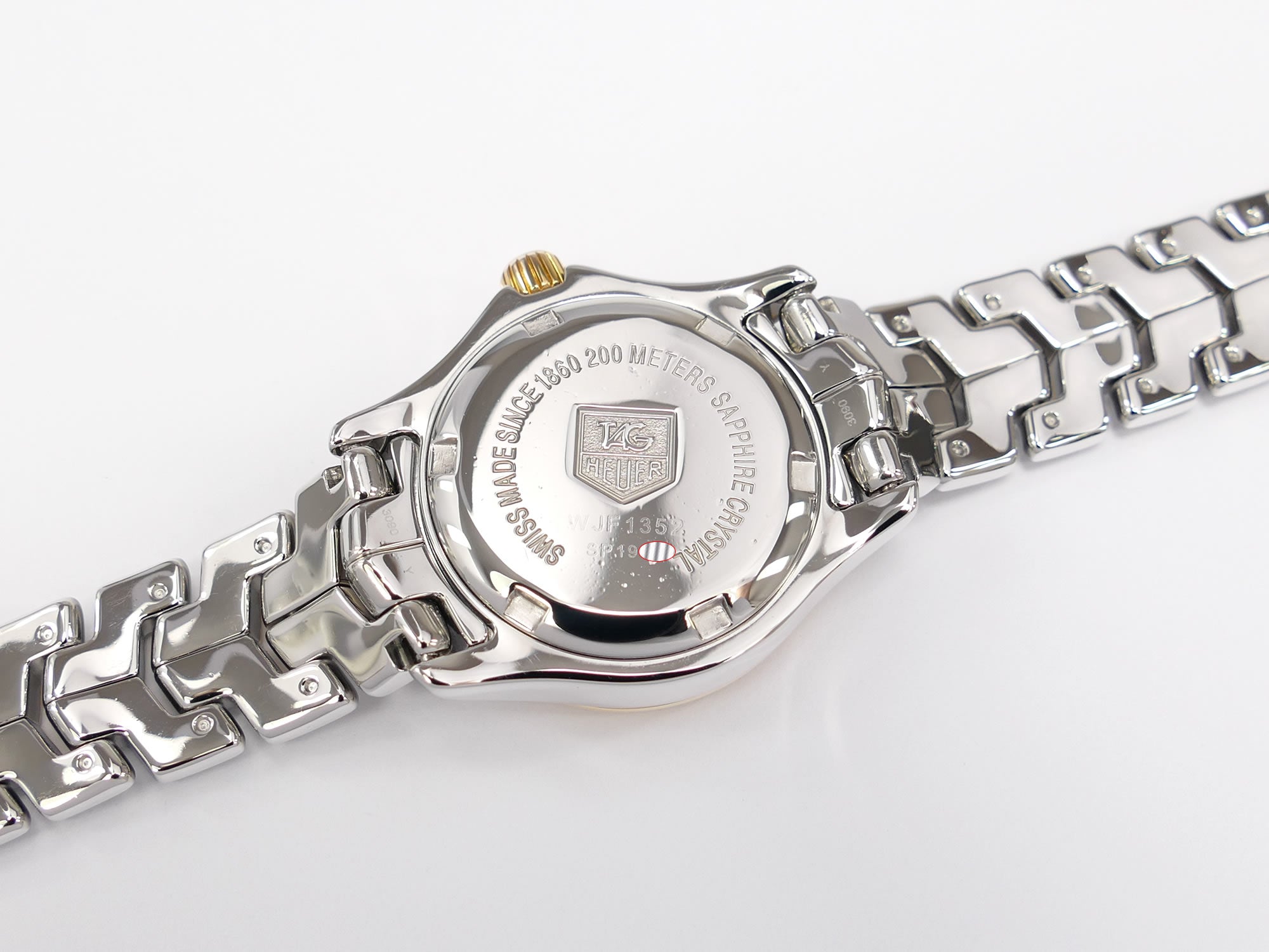TAG Heuer Link Lady WJF1352 stainless steel screw down case back